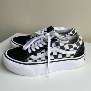 Checkered Platform Old Skools from Vans